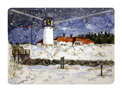 Struna Galleries of Brewster and Chatham, Cape Cod Original Copper Plate Engravings  - Purchase this Chatham Light - Winter Online!