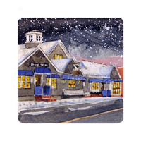 Struna Galleries of Brewster and Chatham, Cape Cod Original Copper Plate Engravings  - Purchase this Chatham Squire - Winter / Artist Proof Online!