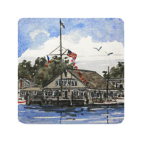 Struna Galleries of Cape Cod Original Copper Plate Engravings  - Purchase this Edgartown Yacht Club Online!