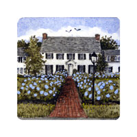 Struna Galleries of Brewster and Chatham, Cape Cod Original Copper Plate Engravings  - Purchase this Hydrangea Walk Online!