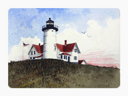 Struna Galleries of Brewster and Chatham, Cape Cod Original Copper Plate Engravings  - Purchase this Nobska Light Online!