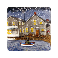 Struna Galleries of Cape Cod Original Copper Plate Engravings  - Purchase this North Wharf - Christmas Online!
