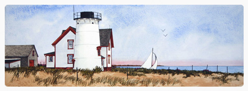 Struna Galleries of Brewster and Chatham, Cape Cod Original Copper Plate Engravings  - Purchase this *Sailing Stage Harbor Online!
