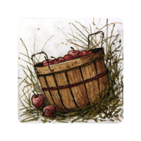 Struna Galleries of Cape Cod Original Copper Plate Engravings  - Purchase this Apple Basket Online!