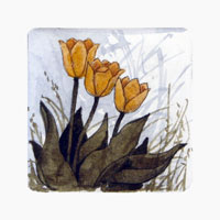 Struna Galleries of Cape Cod Original Copper Plate Engravings  - Purchase this Tulips - Yellow Online!