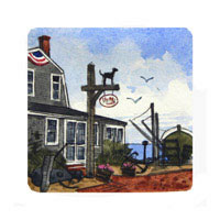 Struna Galleries of Brewster and Chatham, Cape Cod Original Copper Plate Engravings  - Purchase this Black Dog Tavern Online!