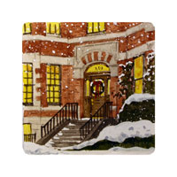 Struna Galleries of Brewster and Chatham, Cape Cod Original Copper Plate Engravings  - Purchase this Boston Doorway IV - Winter Online!