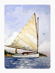 Struna Galleries of Brewster and Chatham, Cape Cod Original Copper Plate Engravings  - Purchase this Catboat Online!