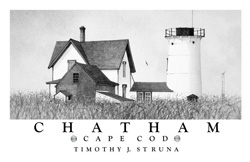 Struna Galleries of Brewster and Chatham, Cape Cod Poster (B/W) Offset Reproductions