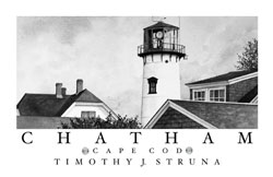 Struna Galleries of Brewster and Chatham, Cape Cod Poster (B/W) Offset Reproductions