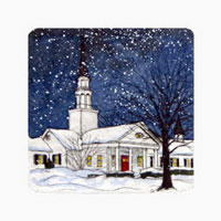 Struna Galleries of Brewster and Chatham, Cape Cod Original Copper Plate Engravings  - Purchase this Church of the Epiphany Online!