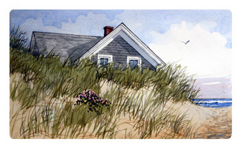 Struna Galleries of Brewster and Chatham, Cape Cod Original Copper Plate Engravings  - Purchase this Cottage By The Sea Online!