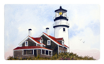 Struna Galleries of Brewster and Chatham, Cape Cod Original Copper Plate Engravings  - Purchase this Highland Light Online!