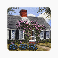 Struna Galleries of Brewster and Chatham, Cape Cod Original Copper Plate Engravings  - Purchase this Rose Cottage Online!