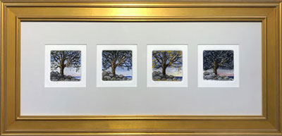 Struna Galleries of Brewster and Chatham, Cape Cod Original Copper Plate Engravings  - Purchase this Tree Series IX Online!