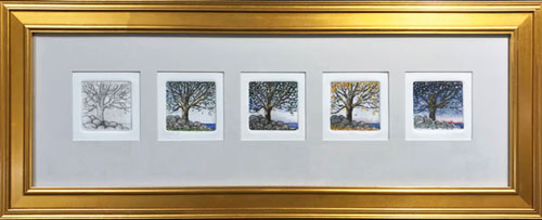 Struna Galleries of Brewster and Chatham, Cape Cod Original Copper Plate Engravings  - Purchase this Tree Series IX with Artist Proof Online!