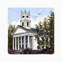 Struna Galleries of Brewster and Chatham, Cape Cod Original Copper Plate Engravings  - Purchase this Whaling Church Online!